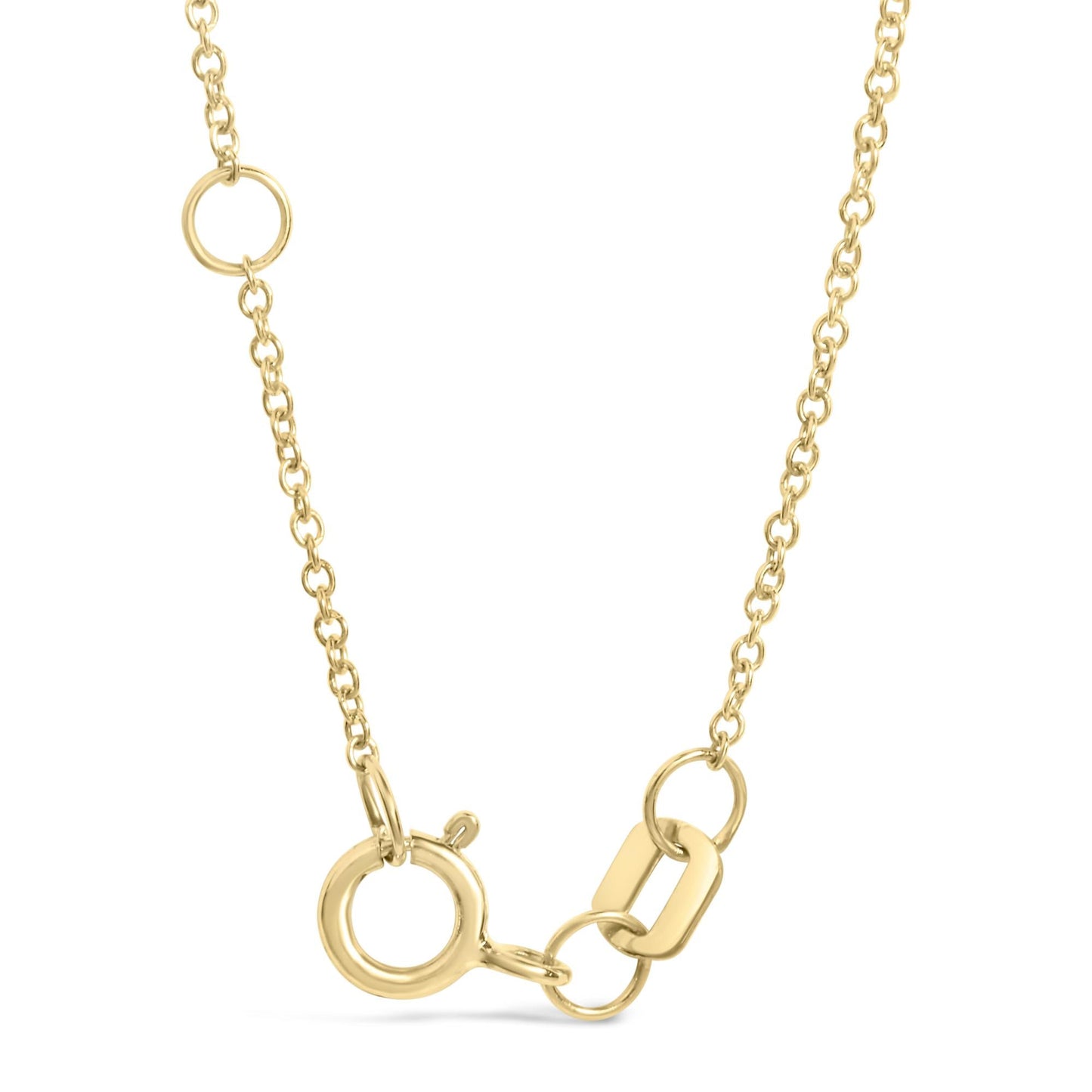 10K Yellow Gold 1/10 Cttw Diamond Paperclip Charm Adjustable Link Bracelet (J-J Color, I1-I2 Clarity) - 7.25 Inch
