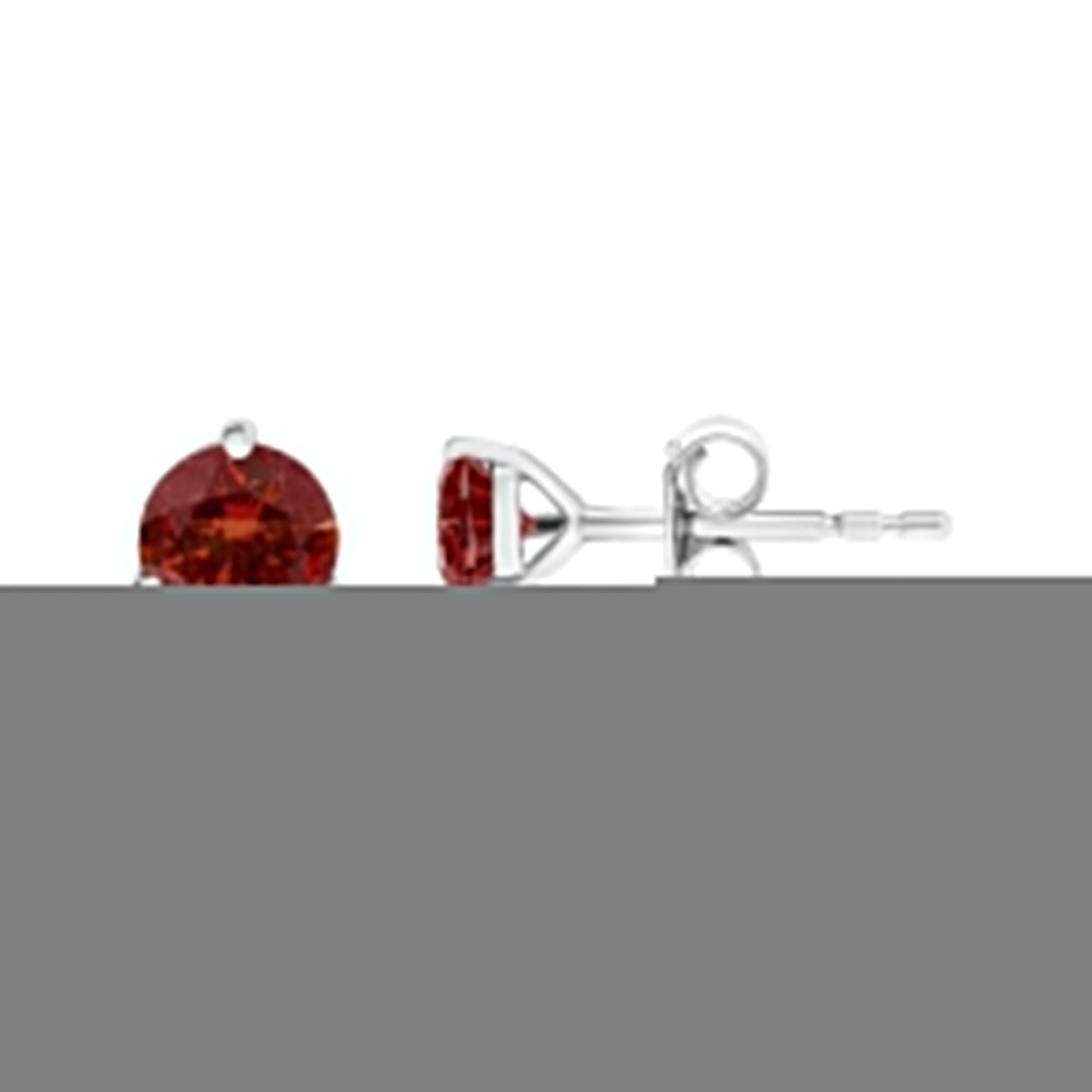 14K White Gold 1/2 Cttw Lab-Grown Round Brilliant-Cut Colored Diamond Classic 3-Prong Martini set Stud Earrings (VS1-VS2 Clarity)