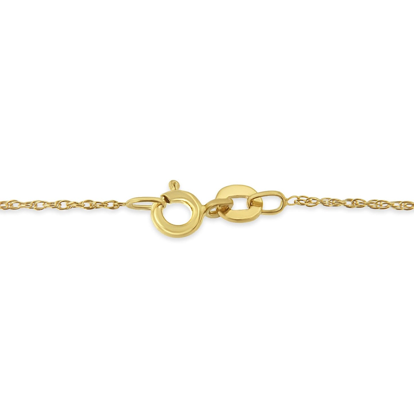10K Yellow Gold Plated .925 Sterling Silver Miracle Set Diamond Accent Cross 18" Pendant Necklace (I-J Color, I3 Clarity)