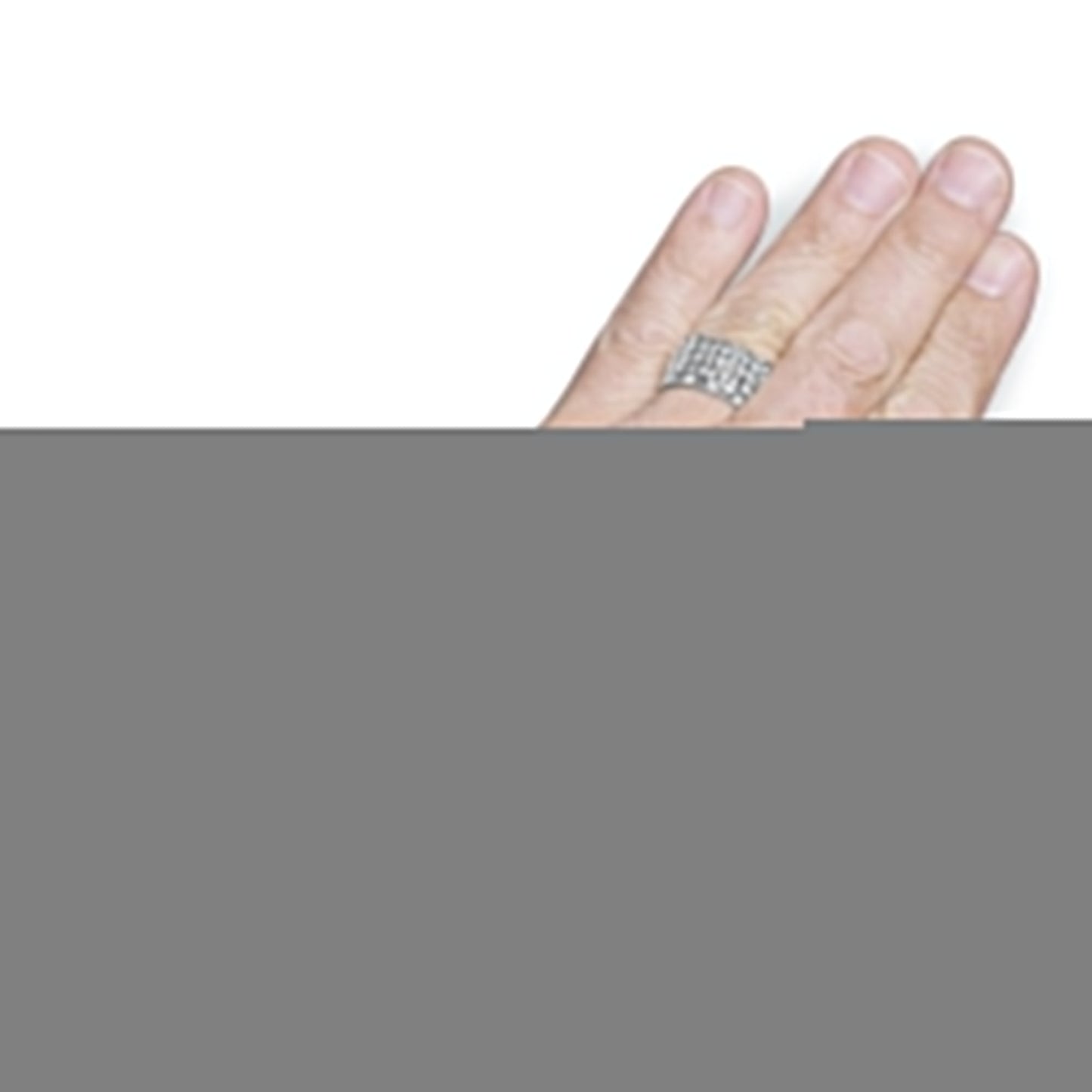 .925 Sterling Silver 1/4 Cttw Diamond Three Row Channel Band Ring (I-J Color, I3 Clarity) - Size 10