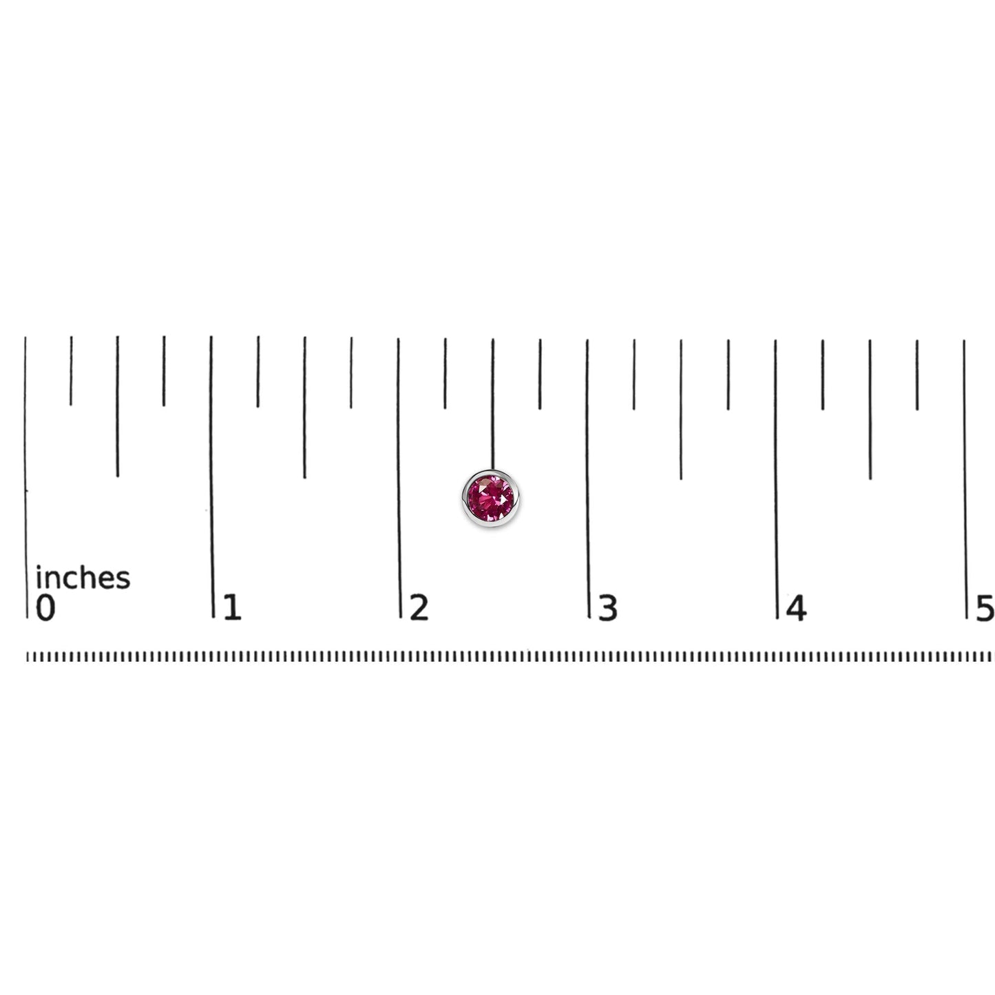 .925 Sterling Silver 6MM Bezel Set Created Gemstone Solitaire Stud Earrings