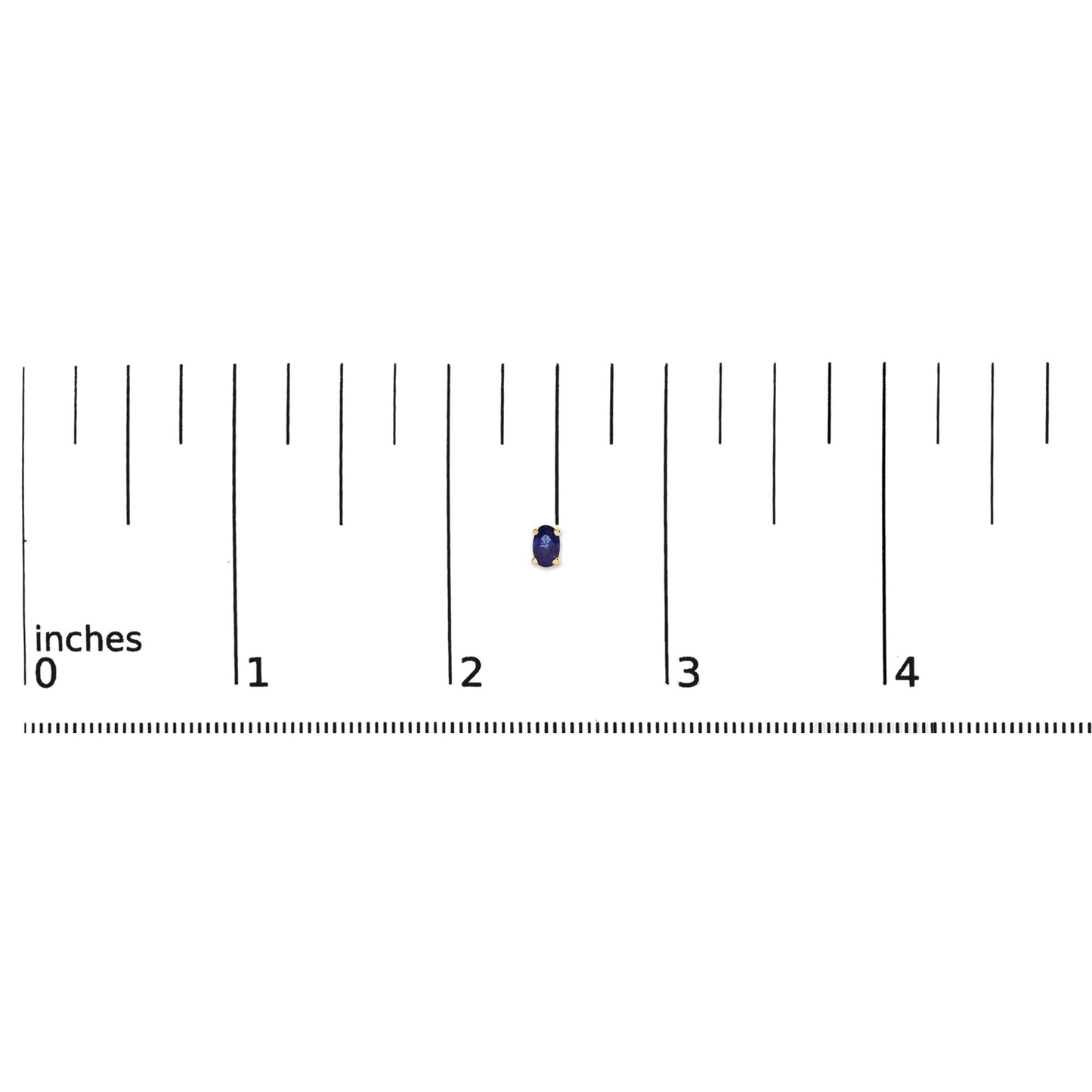 14K Gold Oval Cut Gemstone Birthstone 5x3 mm Stud Earrings