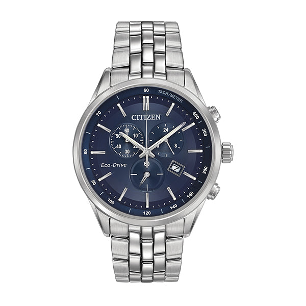 Citizen Watch Corso Chronograph - Silver & Blue