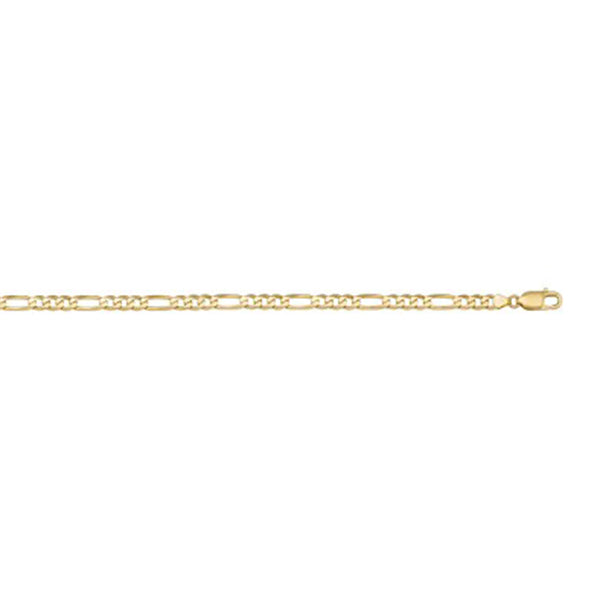 Elegant 10K Gold Figaro Bracelet