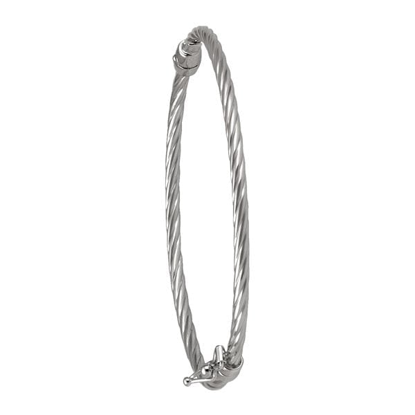 14K White Gold Baby Bangle