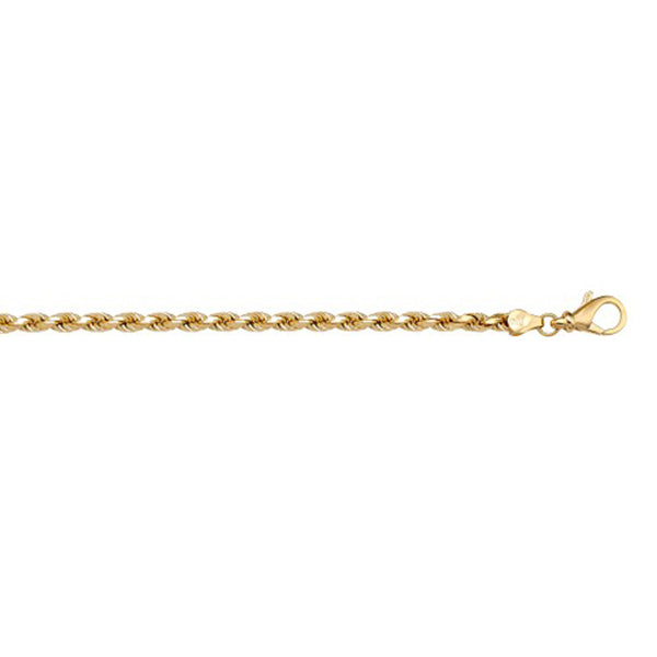 Elegant Diamond Cut Rope Bracelet