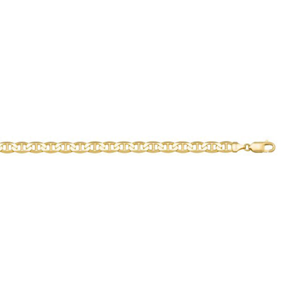 10K Gold Hollow 7" Bracelet