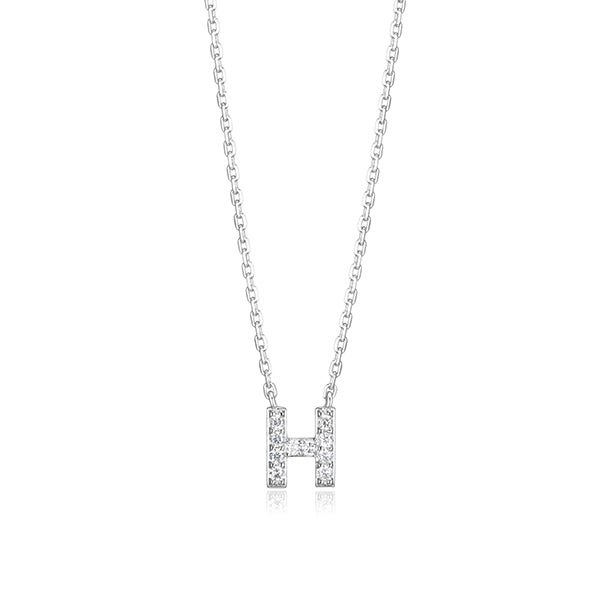 Elegant Necklace with Initial H