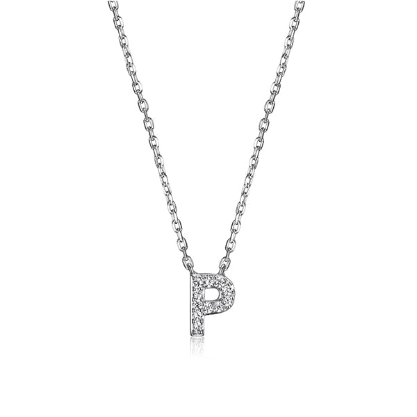 Elegant Necklace with Initial P