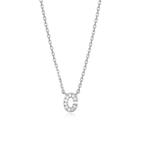 Elegant Necklace with Initial C
