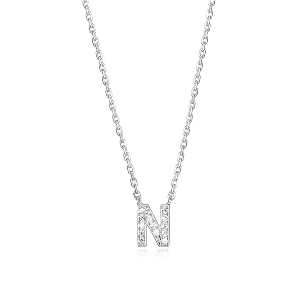 Elegant Necklace with Initial N