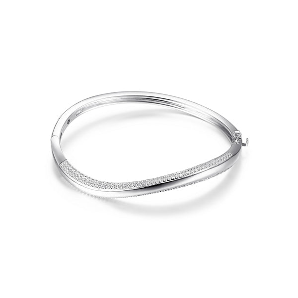 Elegant Twist Hinge Bangle