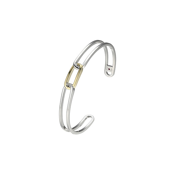 Best Parallel Open Oblong Link Cuff Bangle