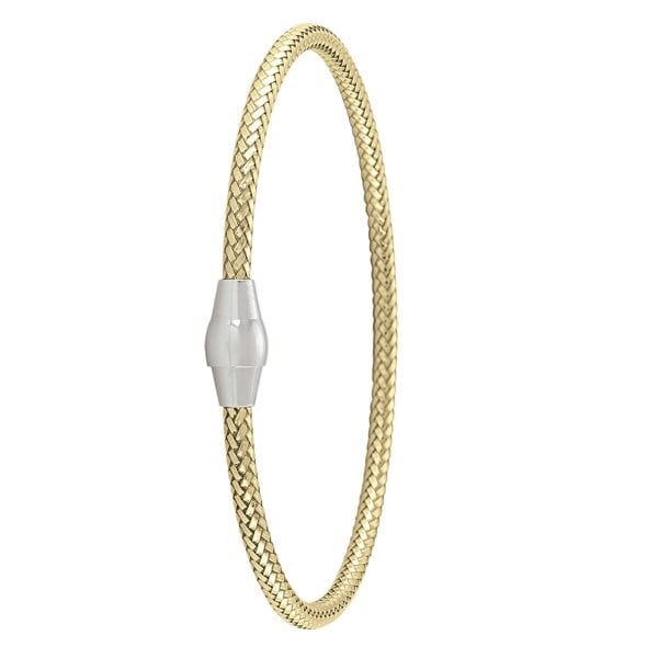 Gold-Round-Snake-Sterling-Silver-Fashion-bangle-with-magnetic-clasp