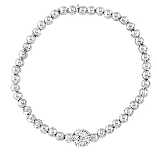 Sterling Silver Fashion Bracelet with CZ Ball