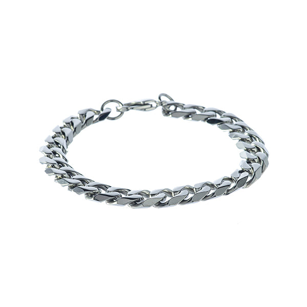 Elegant Silver Curb Bracelet