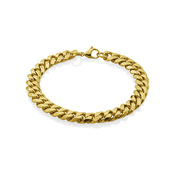 Elegant Gold Curb Chain Bracelet