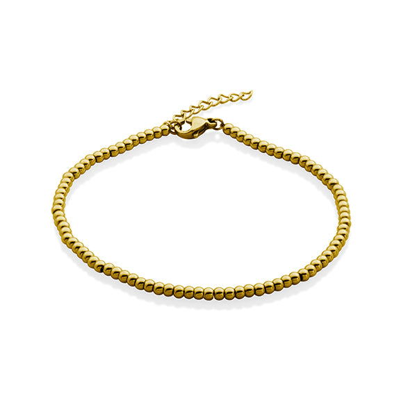 Elegant Gold Stainless Steel Bead Bracelet