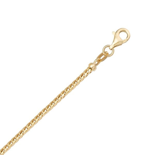 18" 14K Yellow Gold Franco Chain Necklace