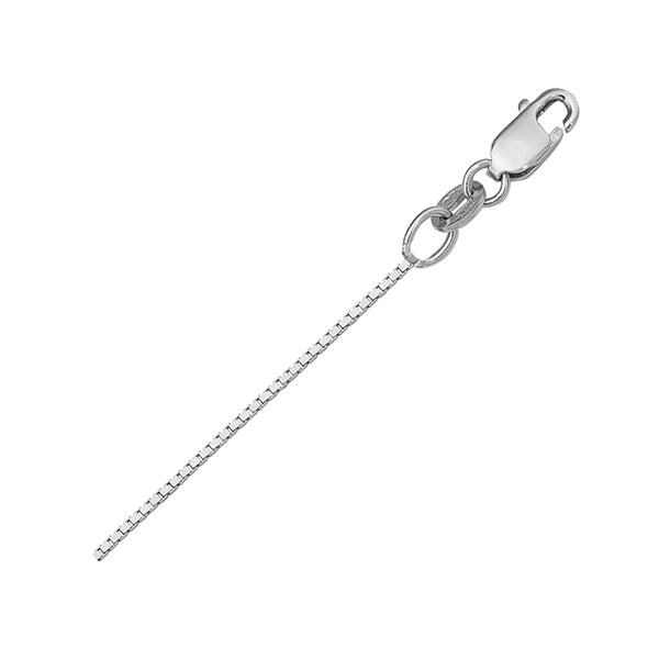 18K White Gold Box 18" Necklace