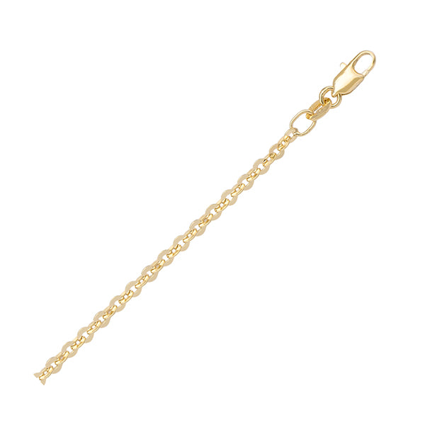 18"-18K-Gold-Cable-Necklace---2.8-gm