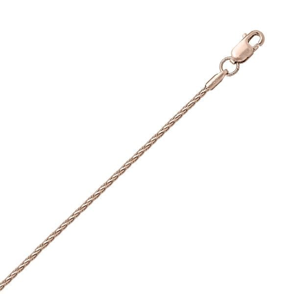 14K-Pink-Rose-Gold-18"-Necklace---Wheat