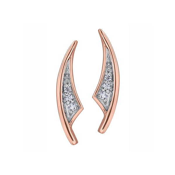 Elegant Real Gold Diamond Earrings