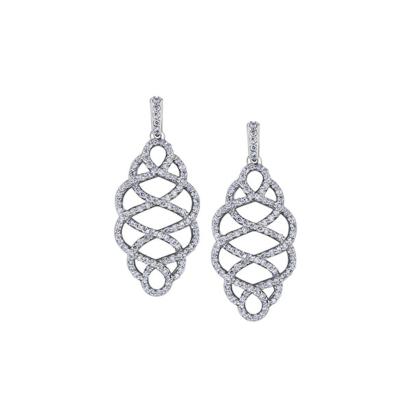 Diamond Earrings in 14K White Gold (0.014-0.49 CT. T.W.) - Silver