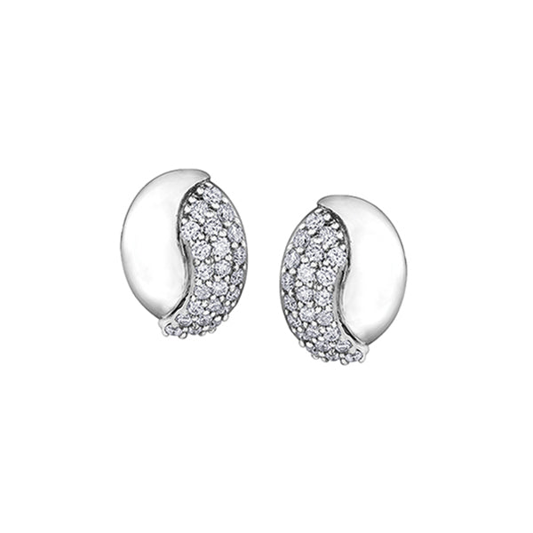 Diamond Stud Earrings in 10K (0.135, 0.048 and 0.1 CT. T.W.) - Silver