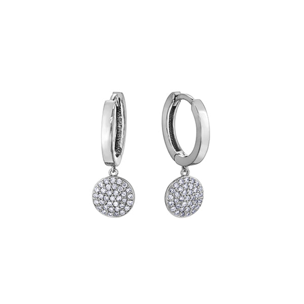 Diamond Leverback Earrings in 10K (0.3 CT. T.W.) - Silver