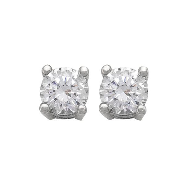 Elegant Gold Zirconia Stud Earrings