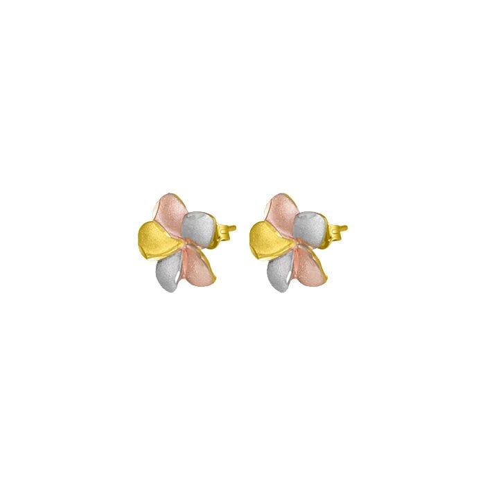 Elegant Real Gold Stud Earrings