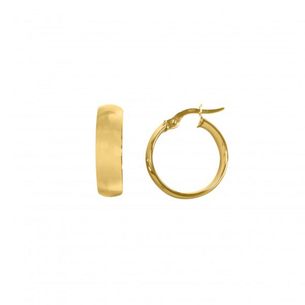 14K-Gold-Domed-Hoop-Earrings---1.8-gm