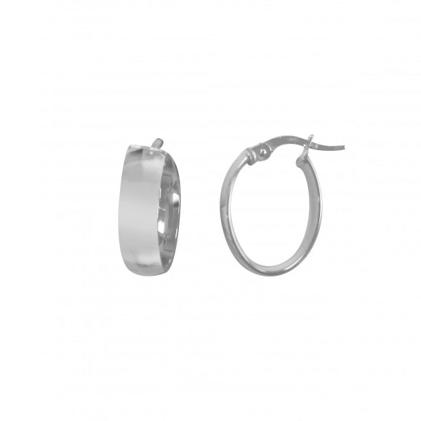 14K-White-Gold-Domed-Hoop-Earrings---1.6-gm