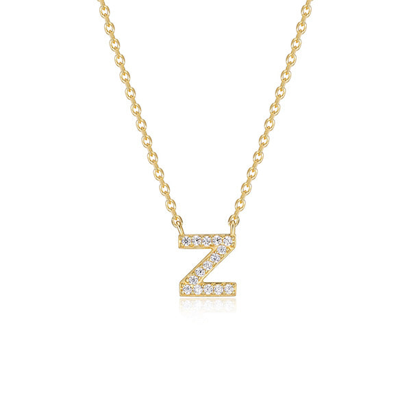Diamondlite Cubic Zirconia Mini Initial Z Necklace - Gold