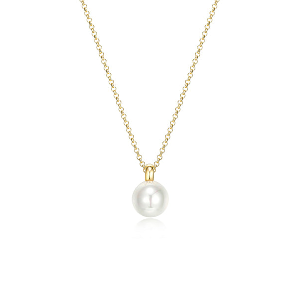 ELLE "Simpatico" 20mm Pearl Necklace - Gold