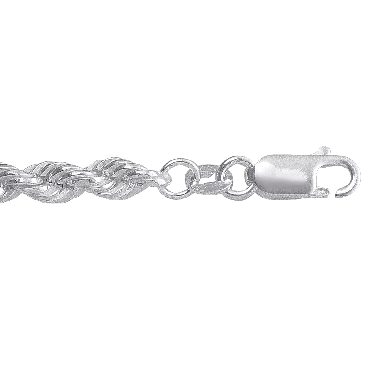 Sterling Silver Hollow Rope Chain Bracelet