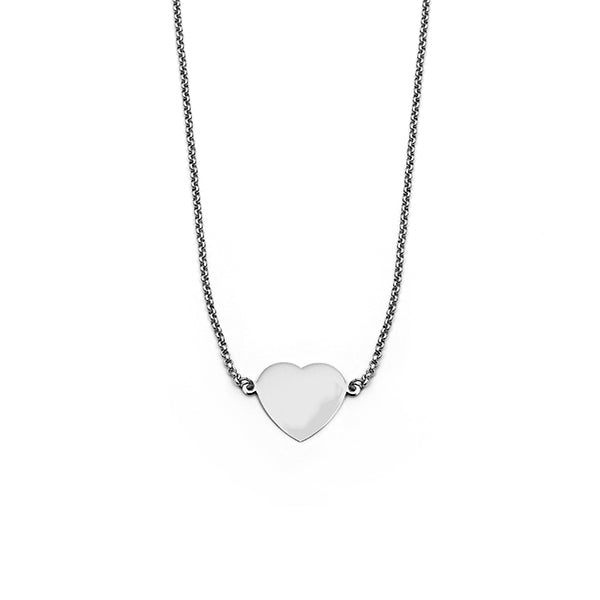 CJ Steelx "Personalized Collection" High Polished Stainless Steel Heart Necklace
