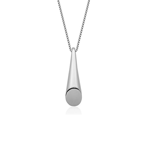 CJ Steelx High Polish Drop Necklace