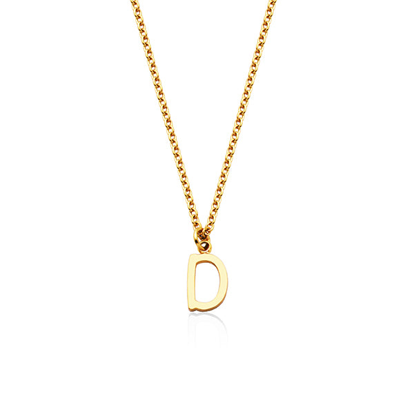 CJ Steelx Carded Letter "D" Necklace - Gold