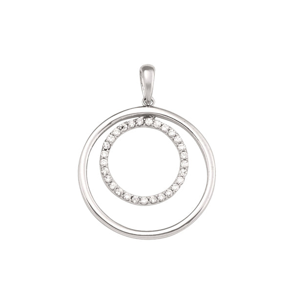 Elegant Real White Gold Pendant