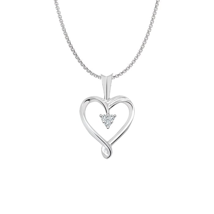 Elegant Real Gold Diamond Heart Pendant