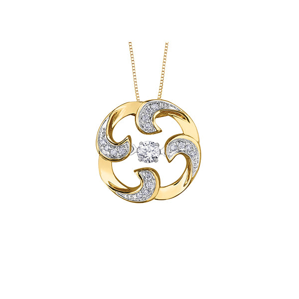 Diamond Pendant in 10K White Gold (0.028-0.09 CT. T.W.) - Gold