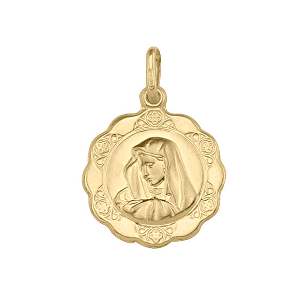 14K-Gold-Madonna-Pendant---1.3-gm