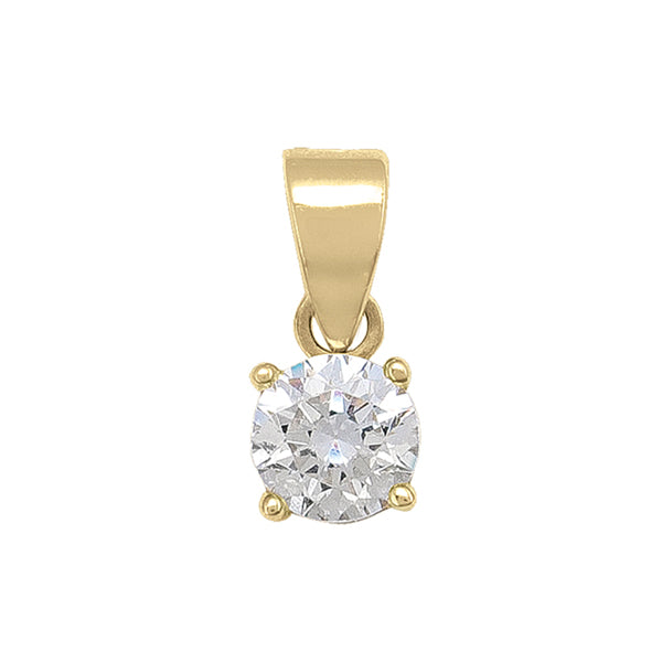 Elegant Gold Zirconia Pendant