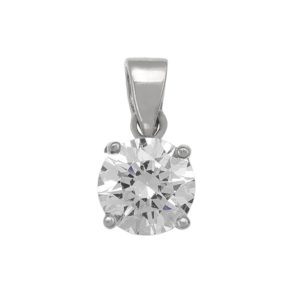 Genuine Gold Silver Zirconia Pendant
