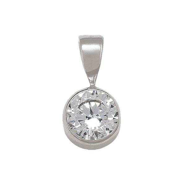 Elegant Real Gold Zirconia Silver Pendant