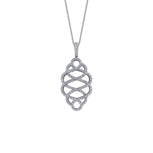 Diamond Pendant in 14K White Gold (0.003-0.37 CT. T.W.) - Silver