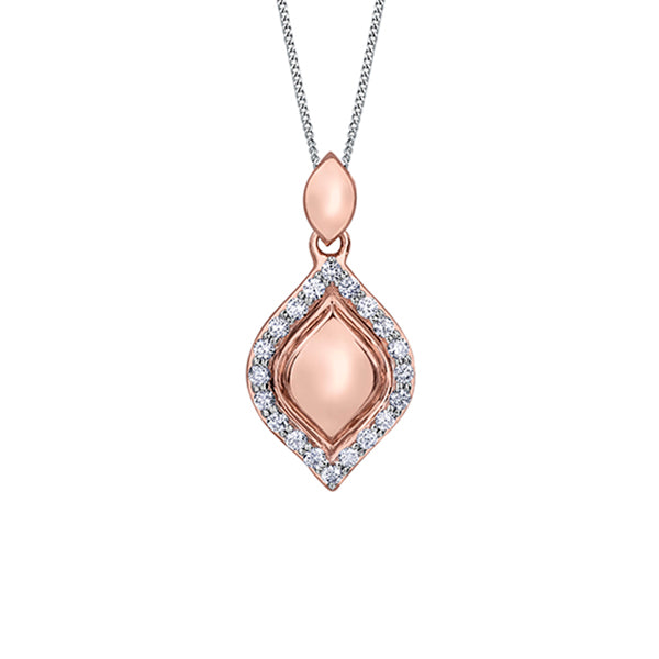 Diamond Pendant in 10K rose gold (0.25 CT. T.W.)