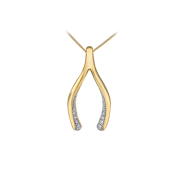 Diamond Pendant in 10K (0.005 - 0.014 CT. T.W.) - Gold